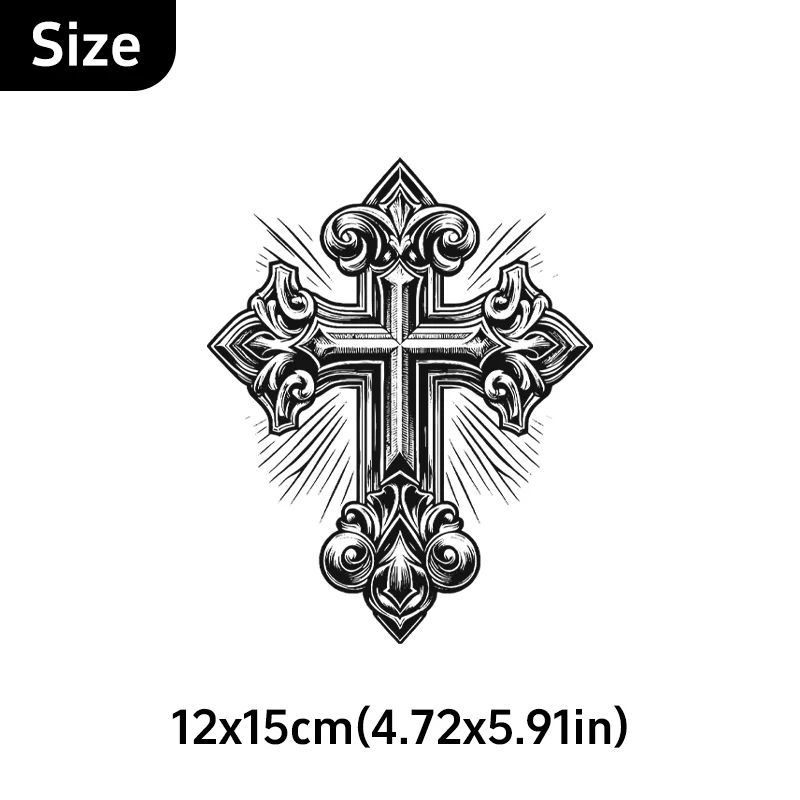Personalized Cross Symbol Pattern Car Sticker UV Printing Sunproof Decal for Car Triangle Window Motorcycle Luggage Sticker