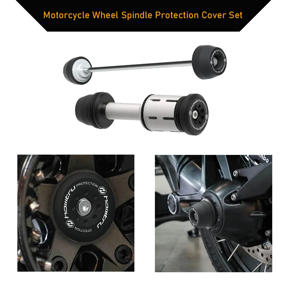 

Motorcycle Wheel Spindle Protection Cover Set for BMW R1200R R1200RS R1250R R1250RS