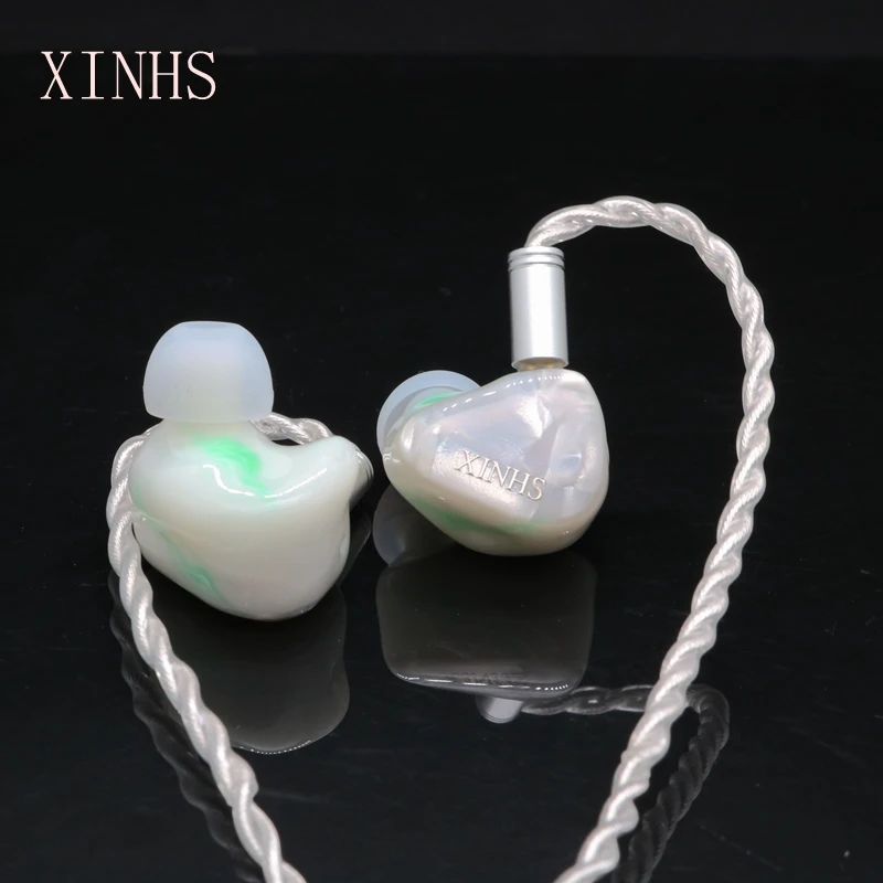 

XINHS HS6 HiFi in-ear headphones 1DD+3BA and hetian suet jade IEM 0.78mm 2-pin.