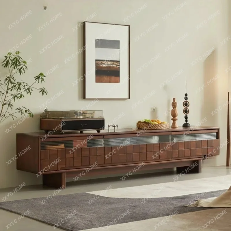 A  Modern simple small apartment living room home video cabinet light luxury retro TV cabinet