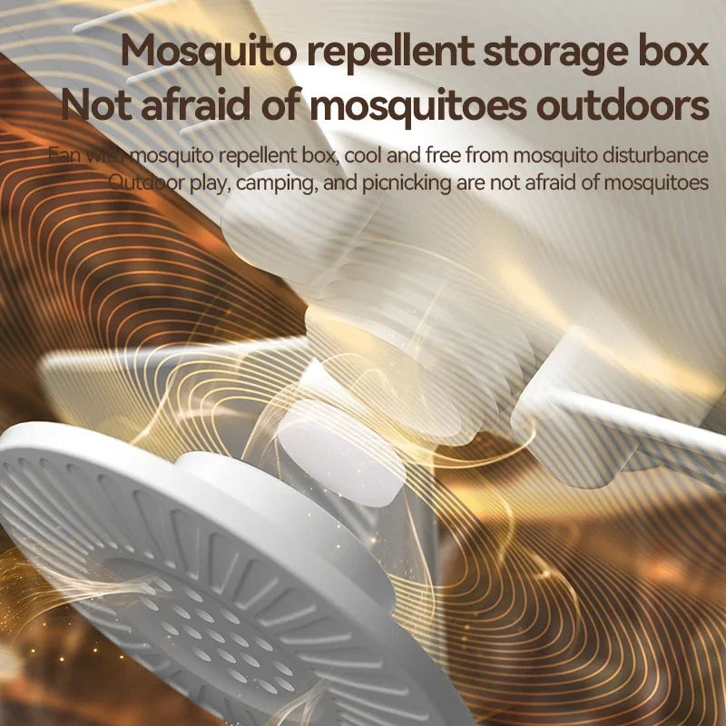 Ceiling Fans With LED Lamp Portable LED Fans Lamp Silent Fans Rechargeable Lamp 4 Wind Speed Remote Control for Bedroom Camping