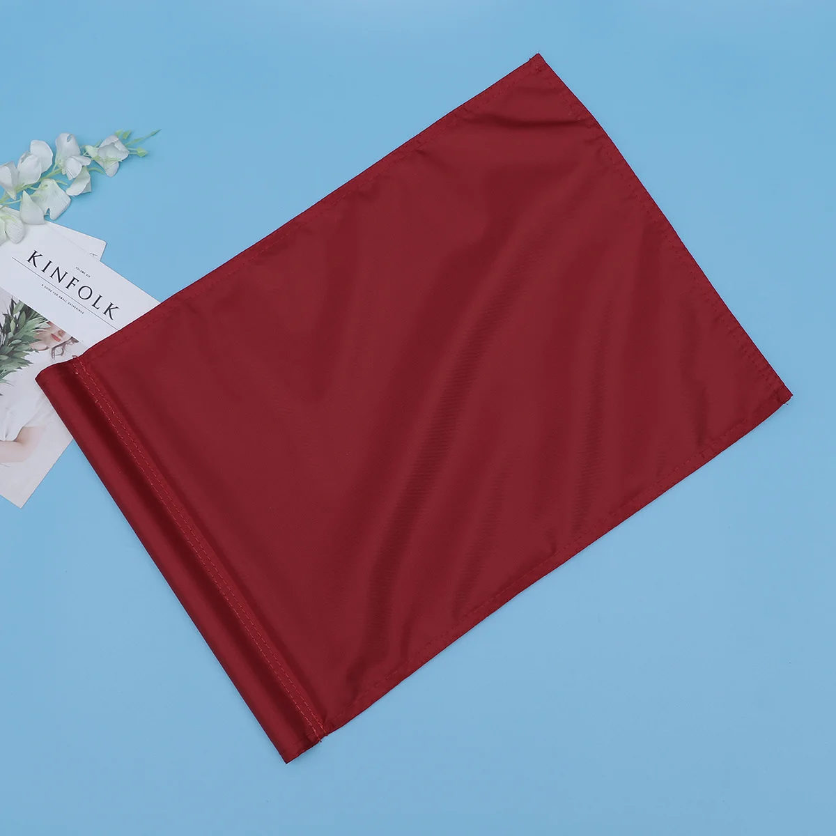 علم أحادي اللون صغير الحجم للاستخدام العملي، وضع الجولف المحمول المتين، علامة خضراء، علم ممارسة لوضع الأعلام الخضراء في الفناء