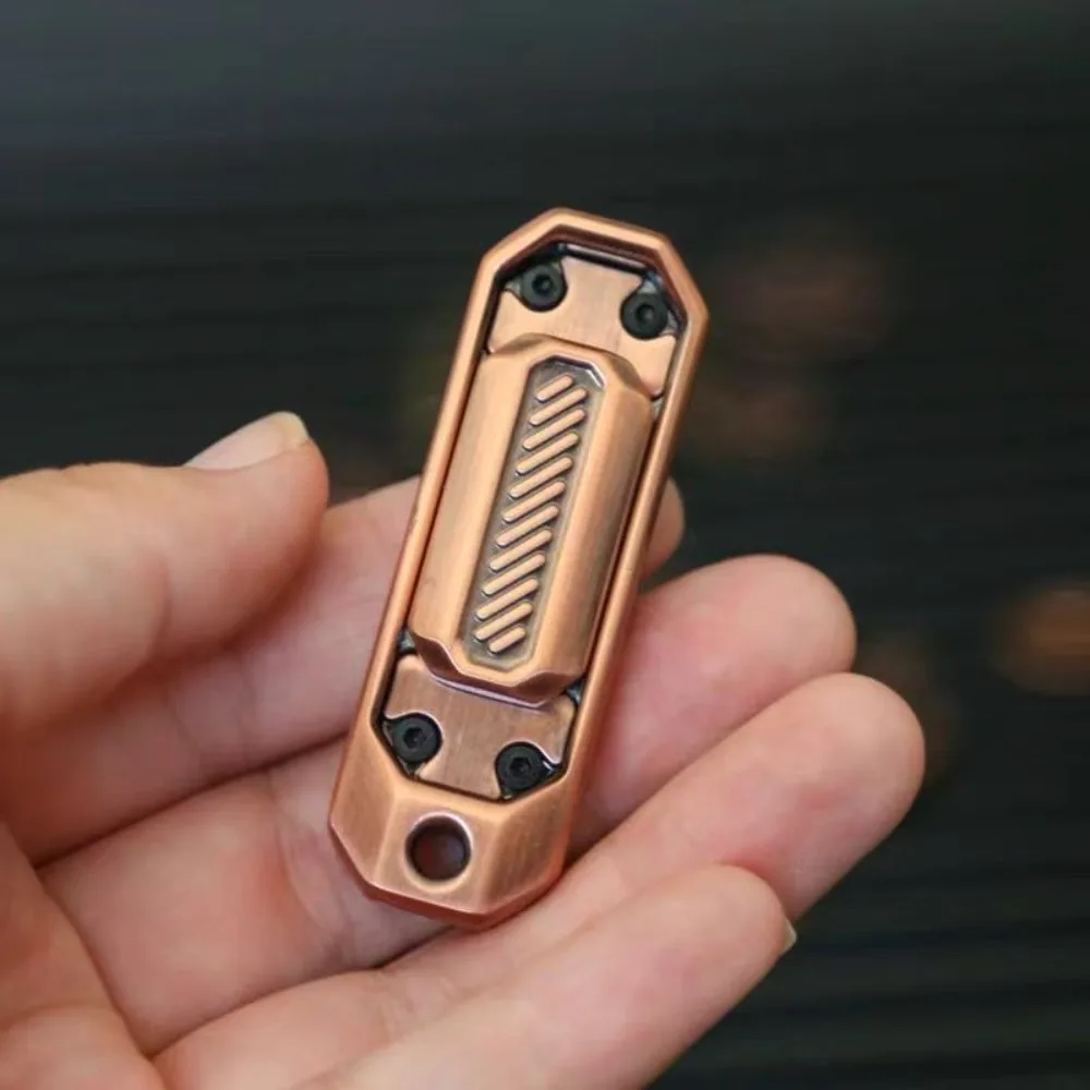 Interessant Push Slider Fidget Spinner 2 en 1 alliage doigt jouet métal Fidget main Spinner bureau jouets de bureau