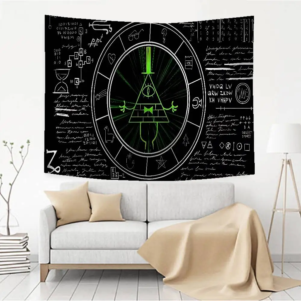 B-Bill C-Cipher Anime Anime Tapestry Hippie Flower Wall Carpets Dorm Decor Wall Hanging Home Decor