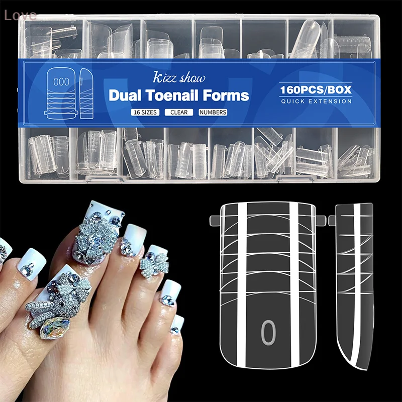 ชุดต่อเล็บเท้าแบบใส 150/160 ชิ้น แบบเต็มเล็บ กดติดง่าย สำหรับตกแต่งเล็บเท้าในฤดูร้อน ชุดทำเล็บเท้า DIY สำหรับผู้หญิงและเด็กผู้หญิง ตกแต่งเล็บเท้าแบบไม่ต้องใส่รองเท้า