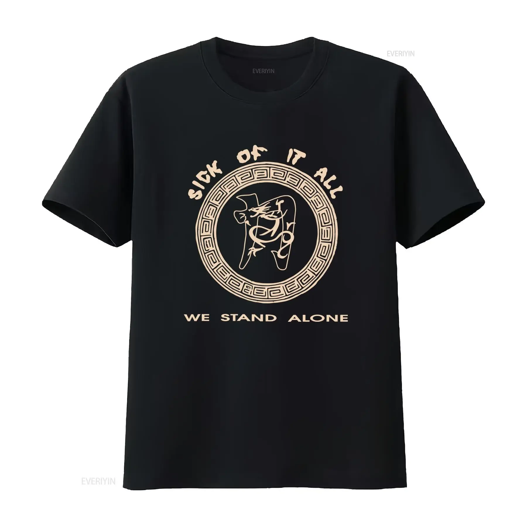 NEW Sick of It All We Stand Alone Print T Shirt in Red Size BT177 Unique Design for Individuality vintage Washed Unisex