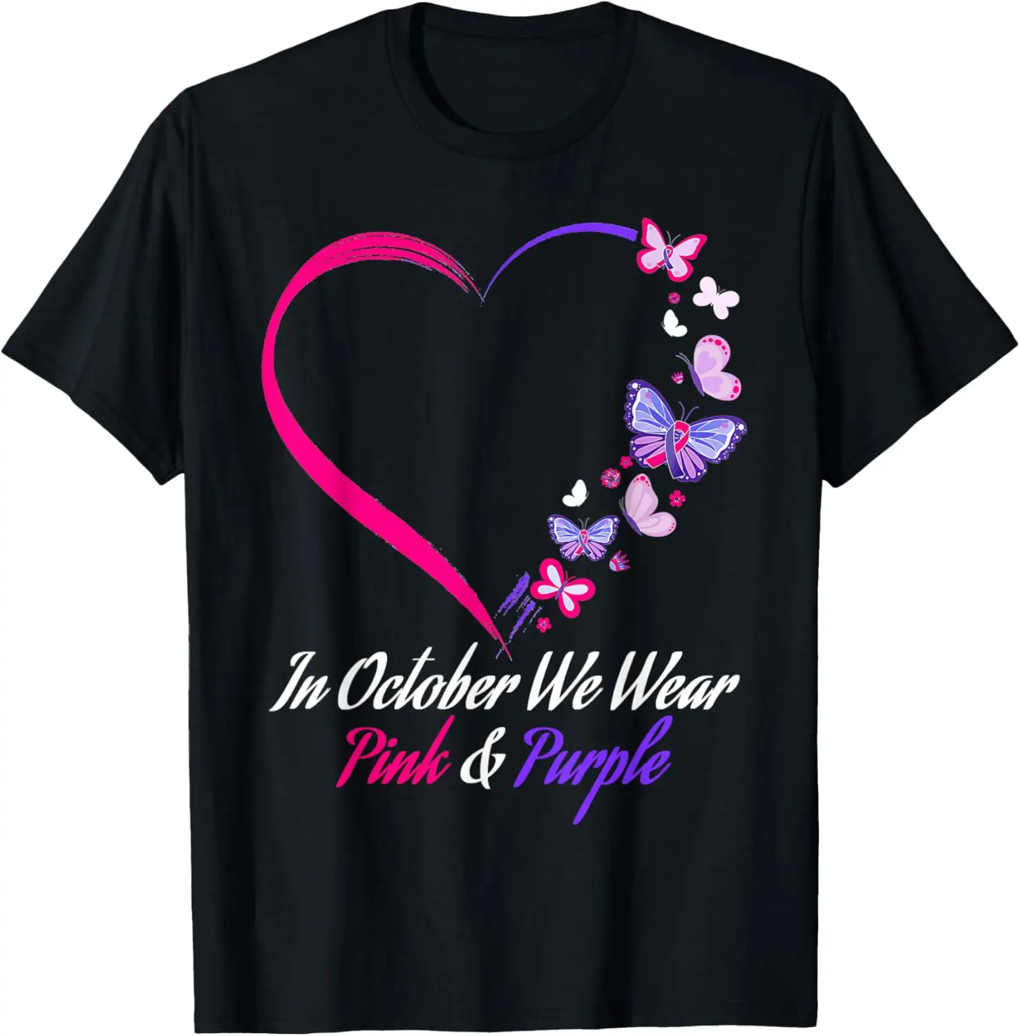 

Domestic Violence & Breast Cancer Awareness T-Shirt