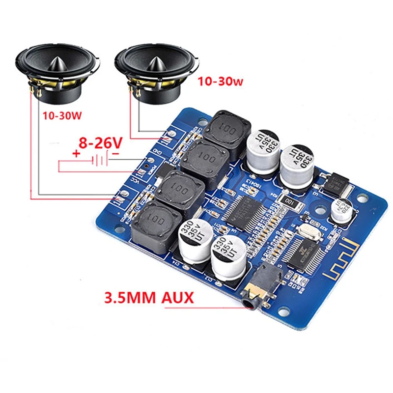 Placa amplificadora de potencia Digital Bluetooth TPA3118, XH-M314, estéreo, 2x30W