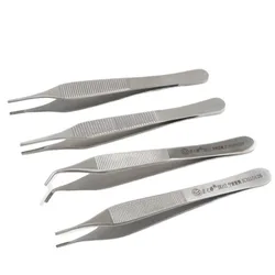 Premium Stainless Steel 9x9 Adson Brown Forceps Meticulous Tissue Handling NonSlip Grip Toothed Tip skin edges, vessels