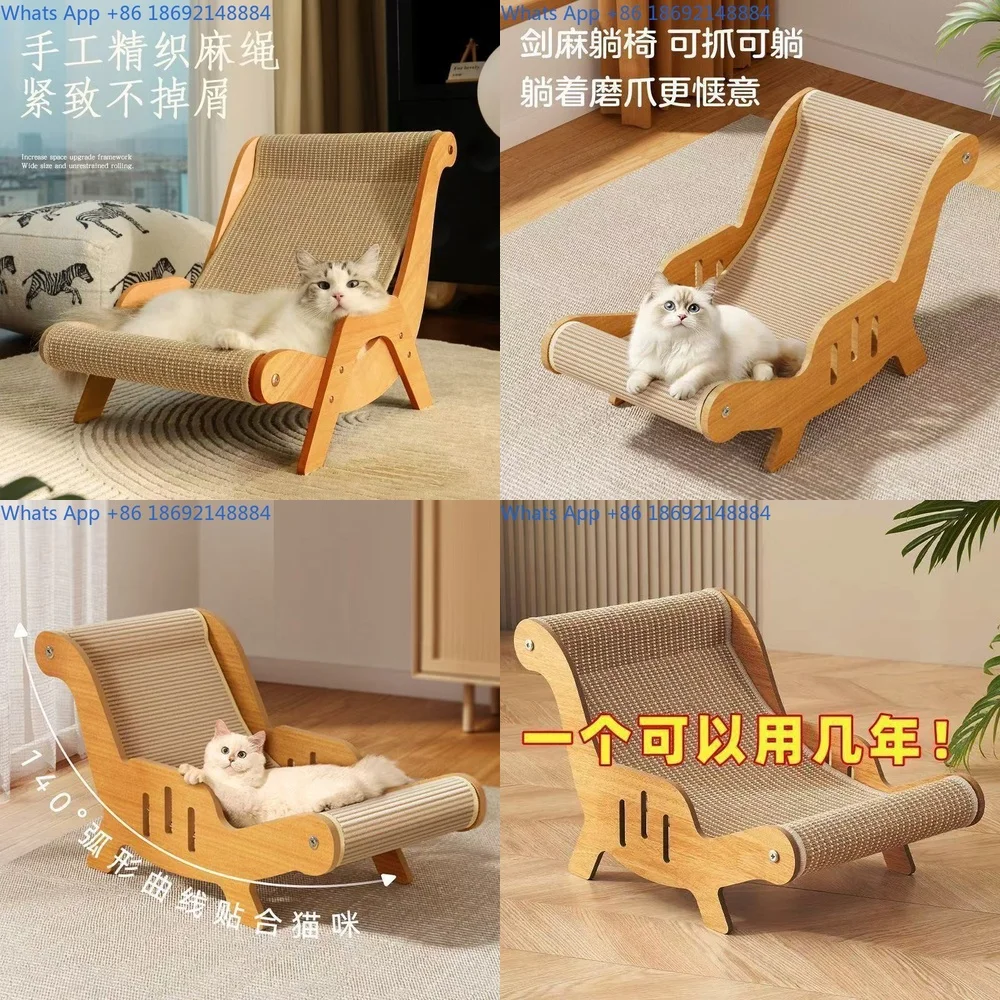 

Cat Hammock with Sisal Scratching Pad Durable Cat Bed for Scratching and Lounging