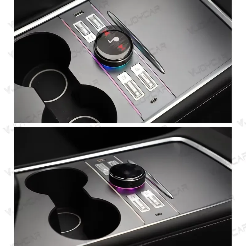 New Y Juniper Intelligent LCD Center Console Dock Knob Multifunction USB Hub Car Accessory for Model 3 Y