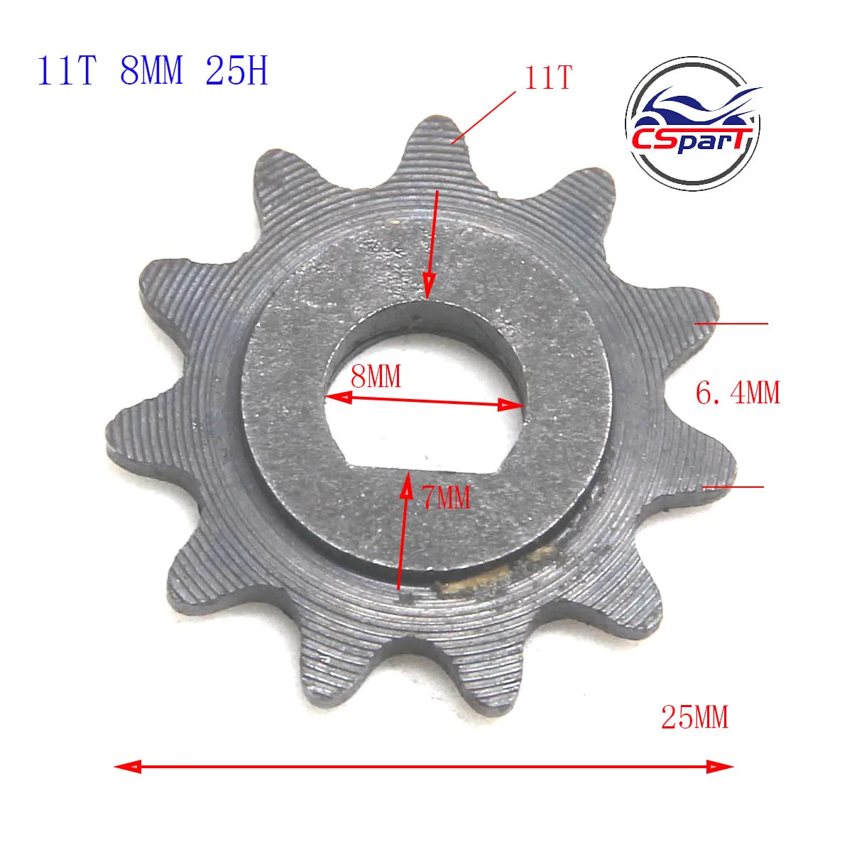10 11 12 Tooth 10T 11T 12T 25H T8F D Type 8MM 10MM Razor EVO X-Treme IZIP E Scooter Motor Sprocket MY1020