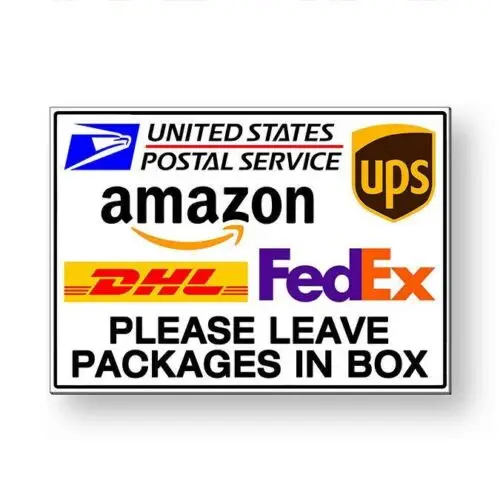 Please Leave Packages In Box Metal Sign warehouse MS061