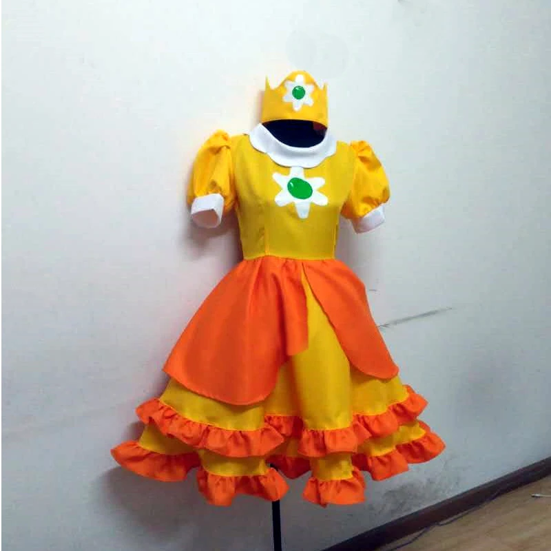 Disfraz de princesa Daisy para niñas, vestido bonito de Lolita, disfraces de carnaval, Halloween, hecho a medida