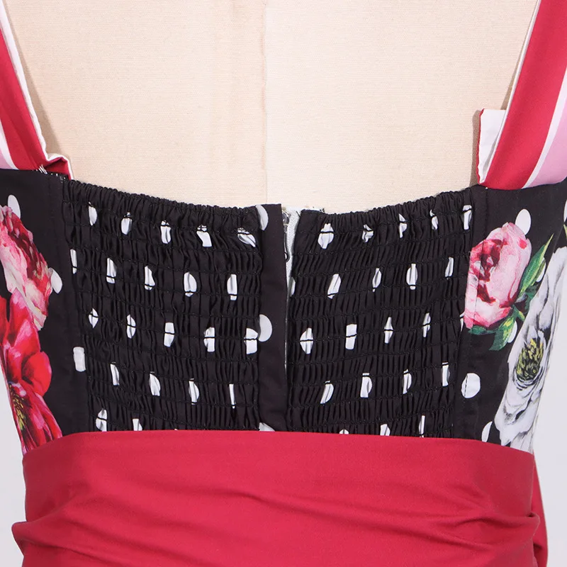 Runway zomer bloemen lange jurken voor vrouwen vestidos de fiesta beroemdheden riem casual midi zonnejurk vakantie strand stippen gewaad