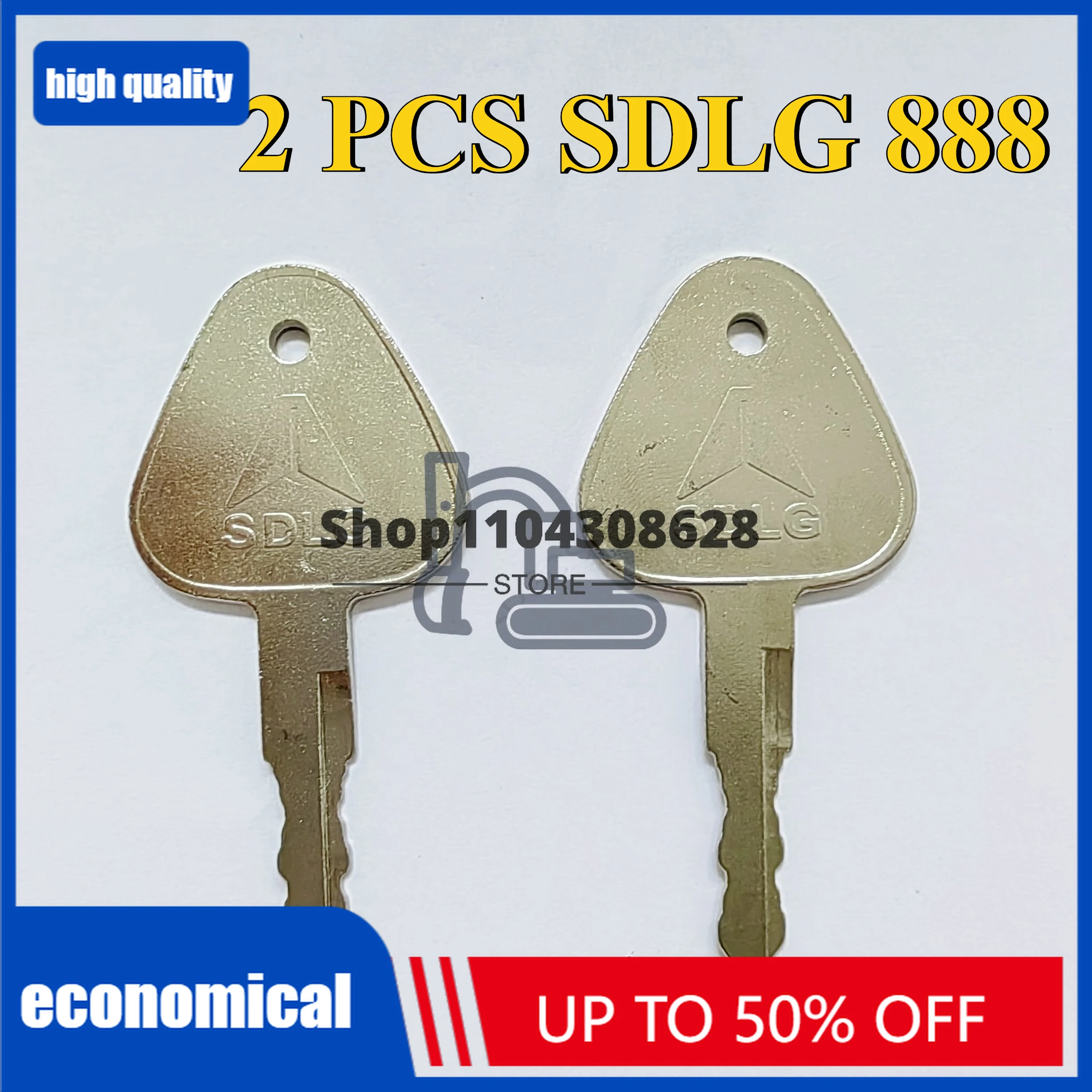 2 PCS SDLG 888  Keys For Excavator Loader Heavy Equipment Backhoe