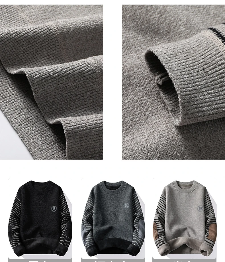 Pullovers Sweater For Men Men's Clothing Men's Sweat-shirt Spring Casual Streetwear Knit Autumn Fashion Hombre Warm Solid Male