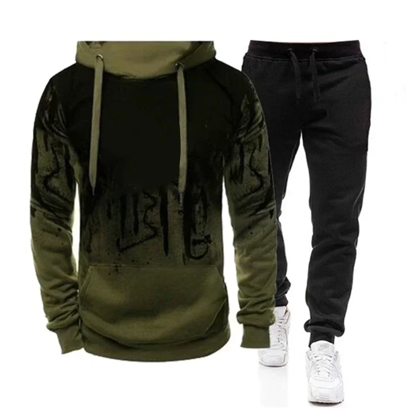 New Men\'s Set Hoodie Sets Men Tracksuit Sportswear Hoodies   or Sweatpant Autumn Winter Male Warm Clothing Pullover Sweatshirts