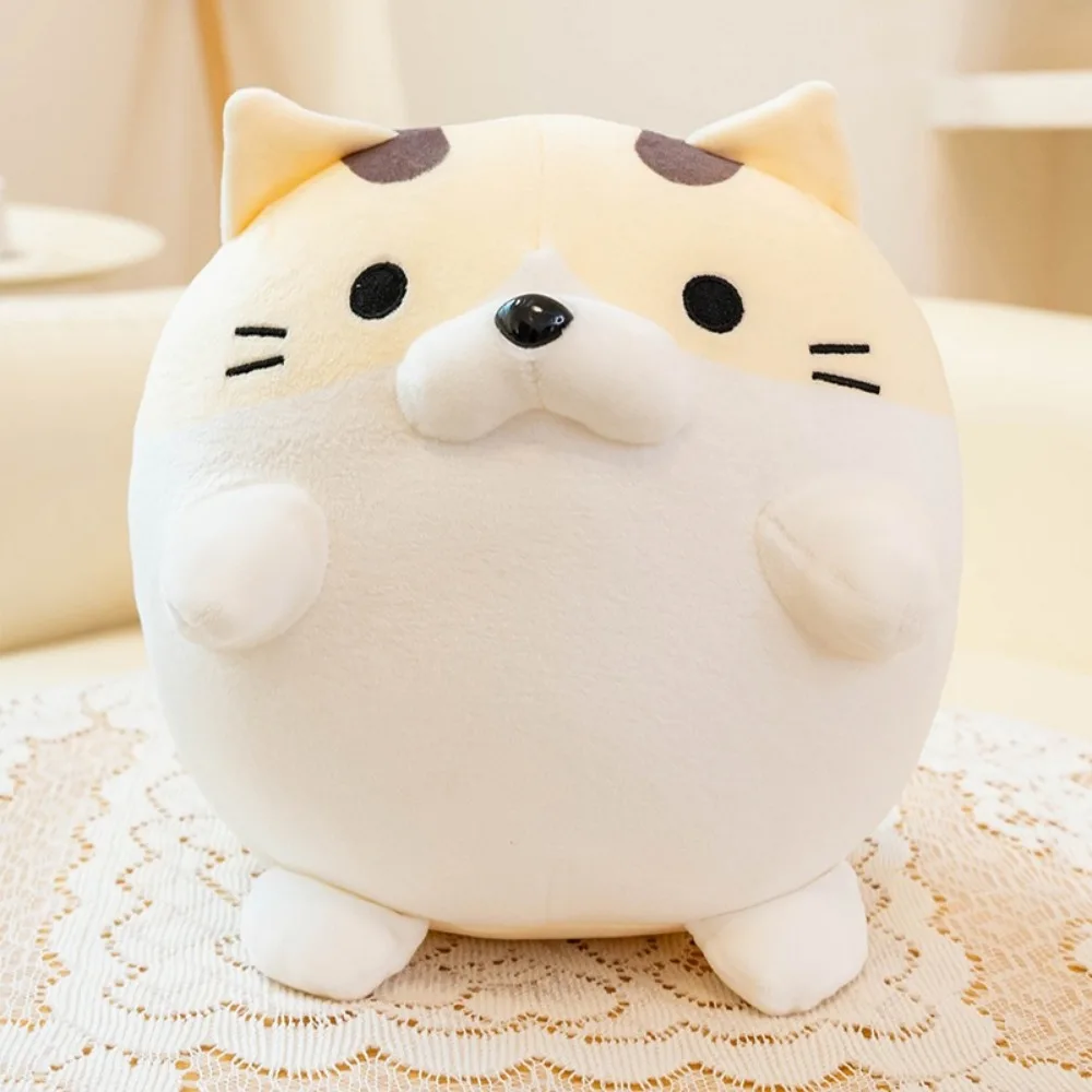 

Cat Circular Kitten Ball Nap Pillow Face Down Fluffy Kitten Ball Table Rest Pillow Cartoon Soft Kitten Ball Plush Pillow