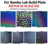 For Bambu Lab P1P P1S A1 X1 X1C Build Plate 257x257mm Double Sided Spring Steel Sheet PEI PEO PET H4H For Bambulab X1 Carbon P1P