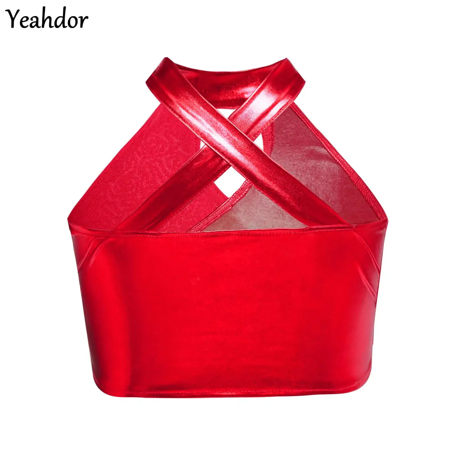 

Kids Girls Sparkly Sequins Jazz Dance Outfit Shiny Metallic Crop Top with A-Line Skirt Sets Cheerleading Performance Costumes