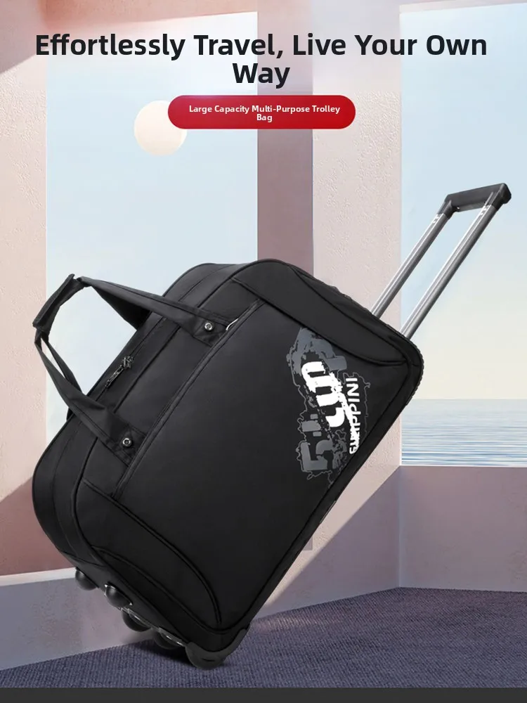 

Large Capaci Travel Bag Handheld Suitcase Lightweight Waterproof Foldable Boarding Wheel Bag for Men And Women Busin OL ...
