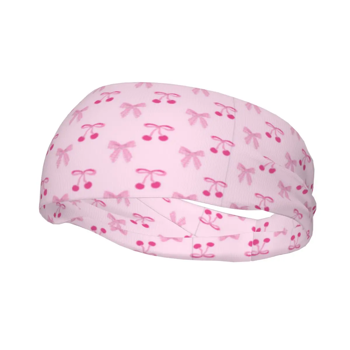 Sports Headband Elastic Sweatband Cute Bows And Berry Pattern Yoga Running Basketball Decor Hair Band