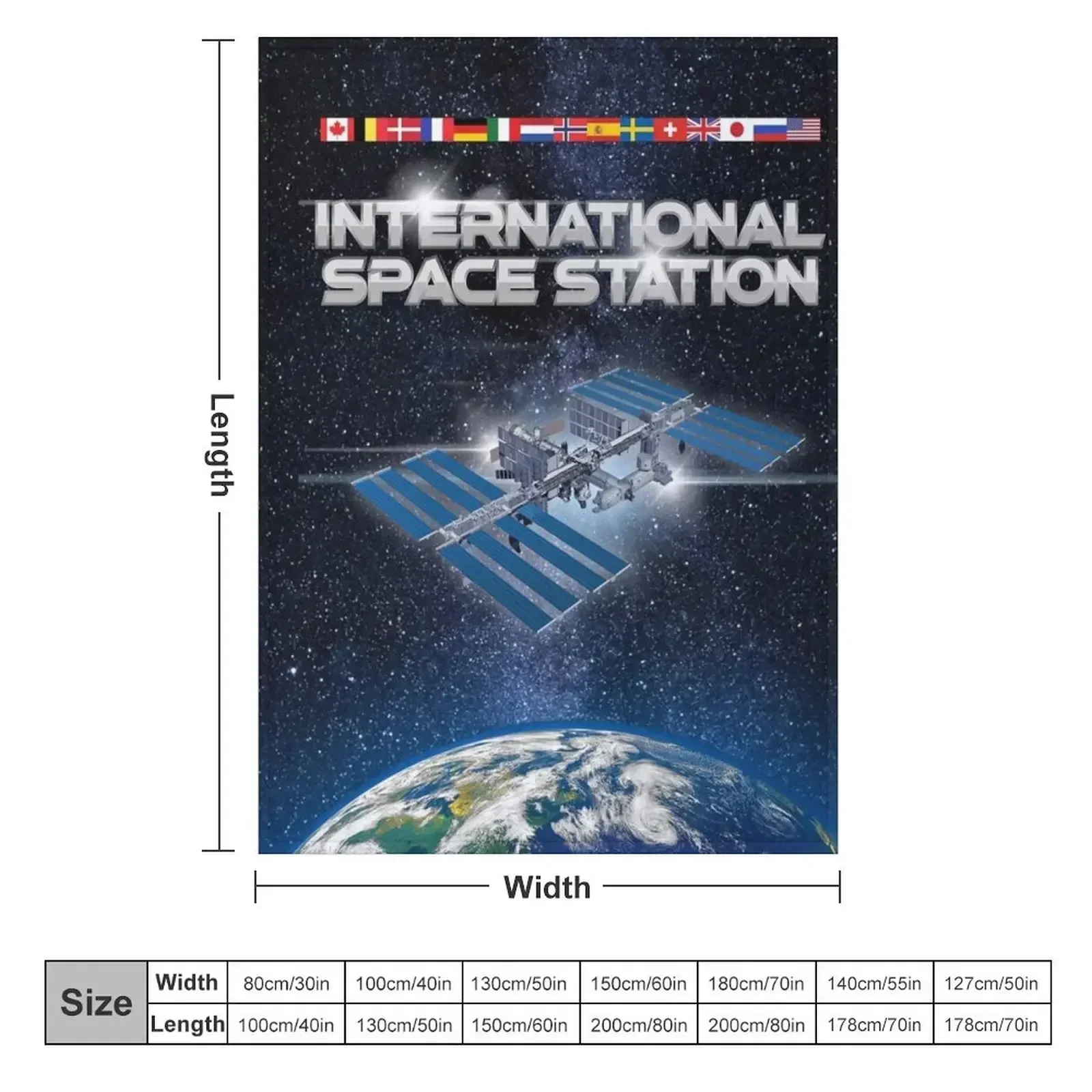 INTERNATIONAL SPACE STATION Throw Blanket Heavy Beautifuls heavy to sleep Polar Blankets