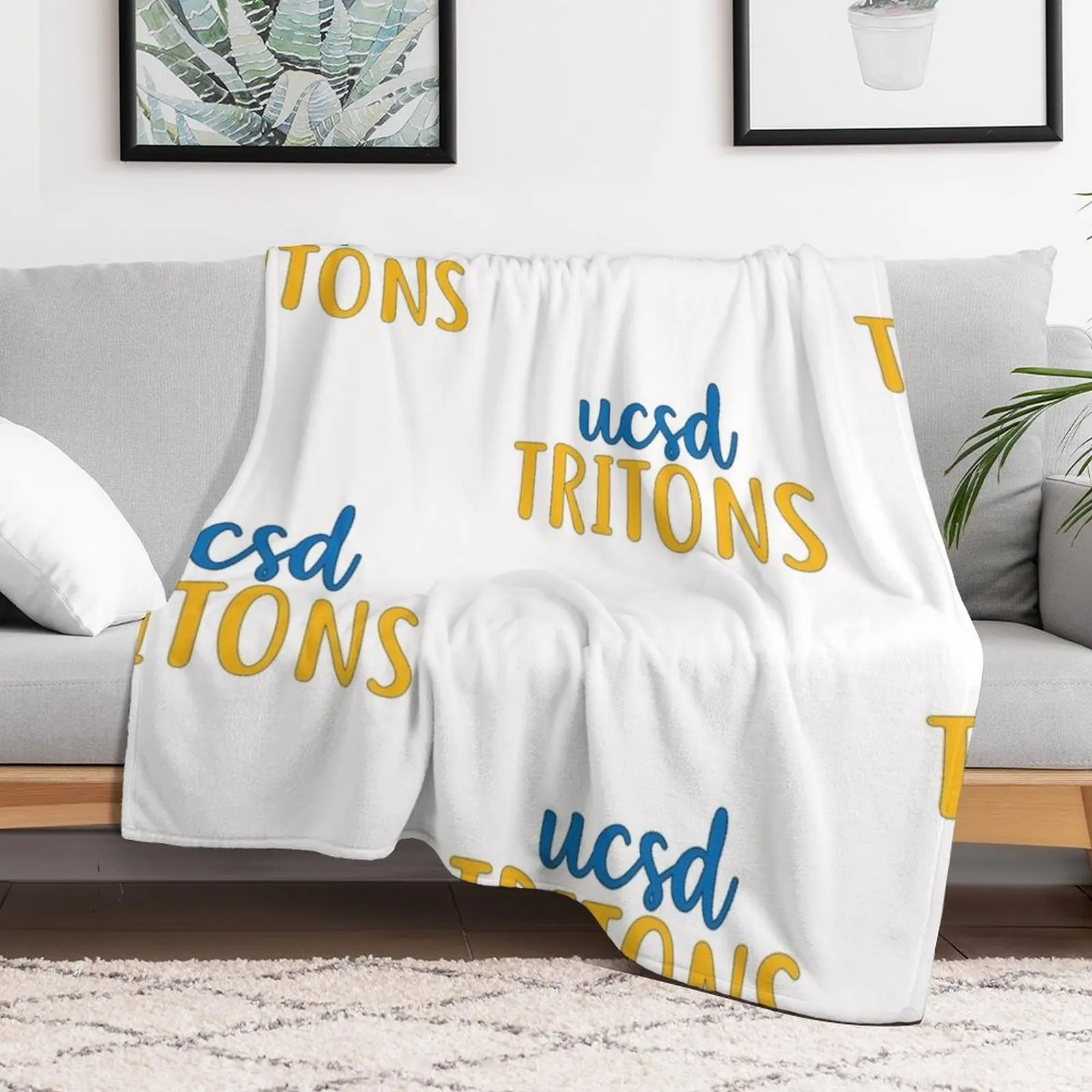 UCSD Tritons Throw Blanket Sofa Throw Designers Warm christmas decoration Blankets