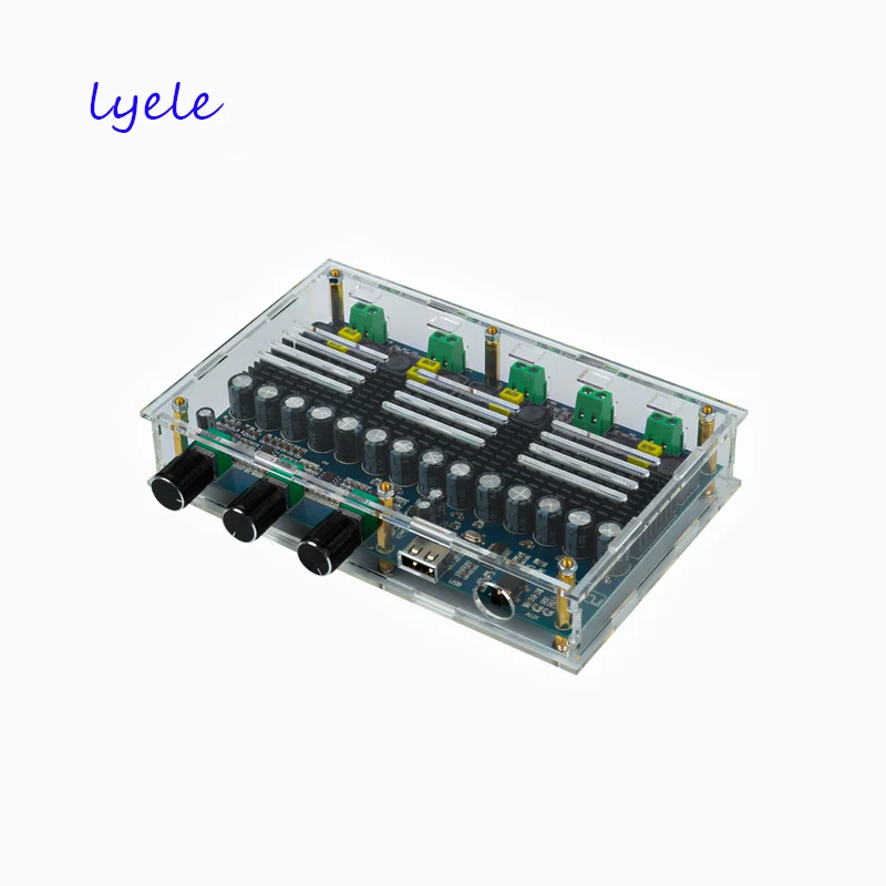 Lyele TDA3116 D2 500 Вт * 2 + 100 Вт * 2 4-канальный стерео цифровой усилитель класса D с Bluetooth 5.0 и регулировкой двух басов