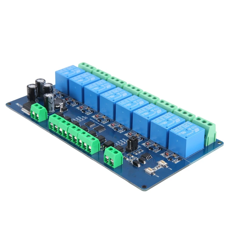 Modulo relè Modbus-Rtu a 8 canali Modbus RTU 8 Ingresso interruttore Comunicazione RS485 TTL