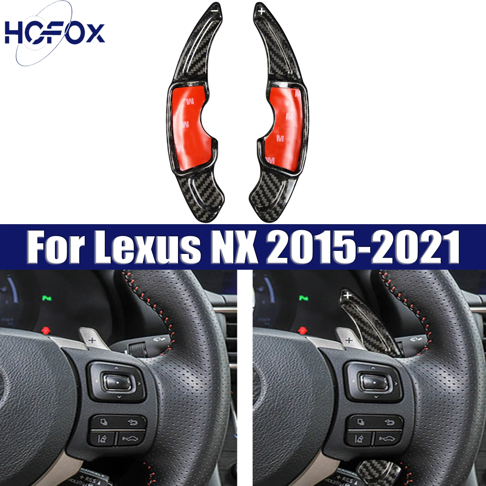 

For Lexus IS 2012-2020 For Lexus NX 2014-2017 Steering Wheel Extension Shifter Paddle Trim Real Carbon Fiber