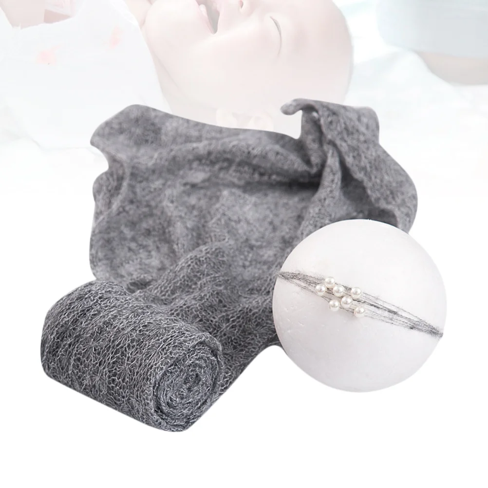 

Baby Wrap Swaddle Mohair Material with Headdress Purple Ideal for Newborn Photo Shoots Comfortable Adorable Infant Photography