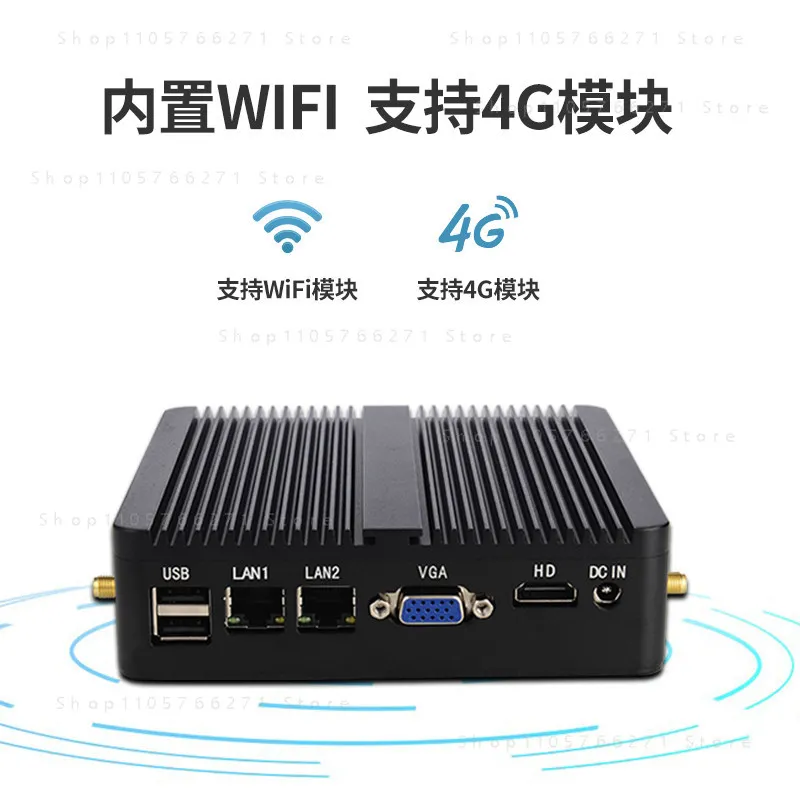Mini PC Dual Core Dual Ethernet Mini PCIe HDMI VGA Fanless Industrial Computer Windows Linux for IoT