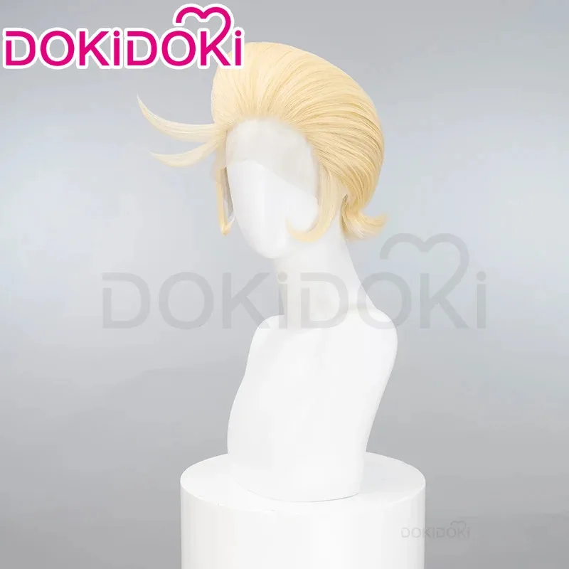 Bear's Den IN STOCK Front Lace Wig Anime Cosplay DokiDoki Men Short Blond Hair 28cm Lucifer Morningstar Cospla New 2025