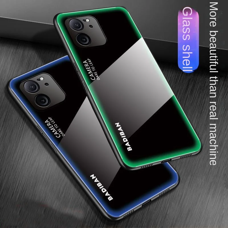 

For Xiaomi Mi 13T Pro Case Hard Tempered Glass Gradient Wireless charging Protective Back Cover Case For Xiaomi Mi13T Pro Shell