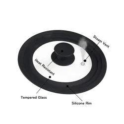 20cm 22cm 24cm 26cm 28cm Visual Pot Lid Multifunctional Glass Lids Wok Frying Pan Cover for Silicone Heat Resistant Cookware