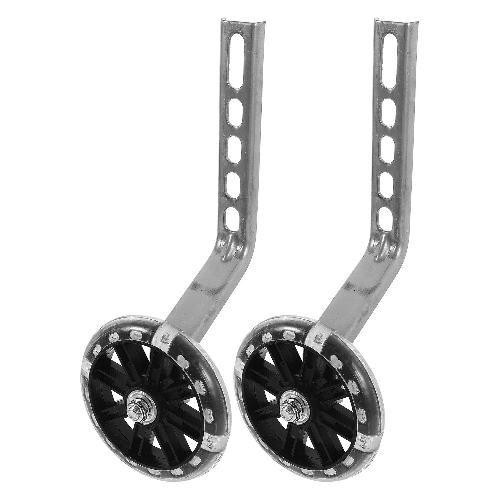 1 مجموعة من عجلات التدريب وامض مصباح ليد حتى عجلة تدريب الدراجة للأطفال الأطفال مثبتات الانزلاق واقية خالية من الضوضاء مساعد