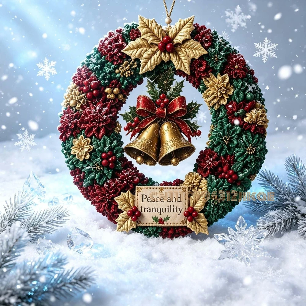 3D Fabric Poke Wreath DIY Kit for Adults No Sew Christmas Craft
