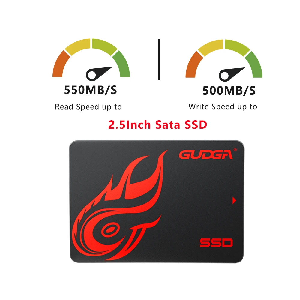 

GUDGA SSD SATA III 2,5 дюйма, 550 МБ/с, 6 Гбит/с, 120 ГБ, 240 ГБ, 960 ГБ, внутренний твердотельный диск для настольных ПК