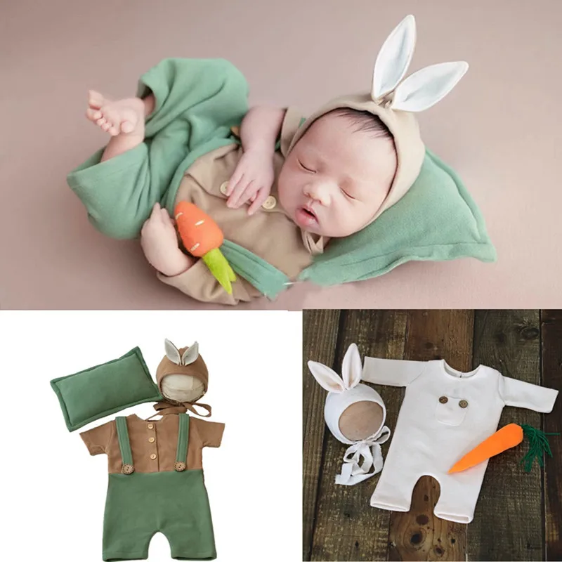 Newborn Photography Props Baby Costume Bunny Rabbit  Outfits New Born  Fotografia for Girls Boys Clothes Photography Clothing