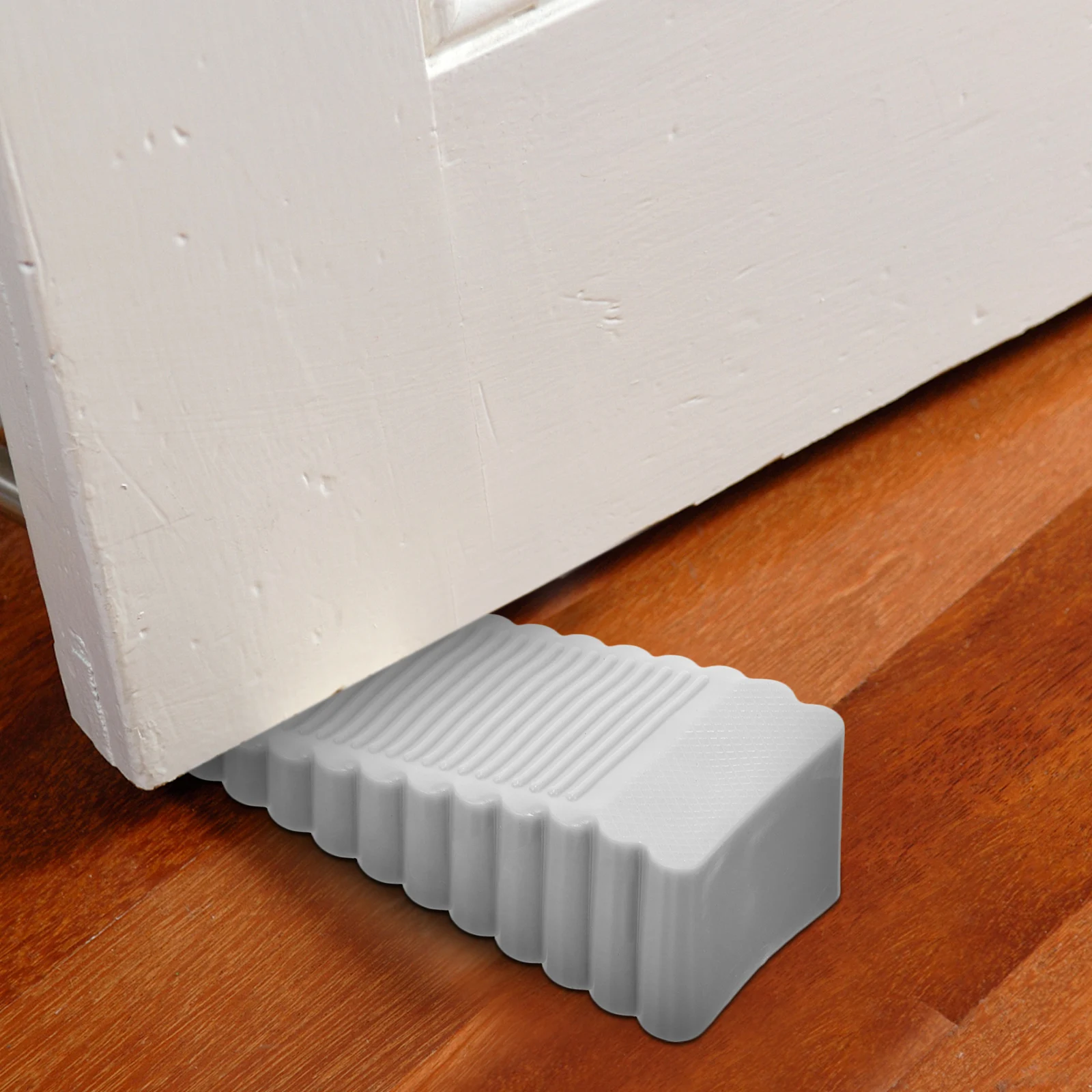 

2Pcs Door Stopper Wedge Silent Mute Heavy Duty Storage Rack Silica Gel Large Gray Anti Collision Windproof Practical Hardware