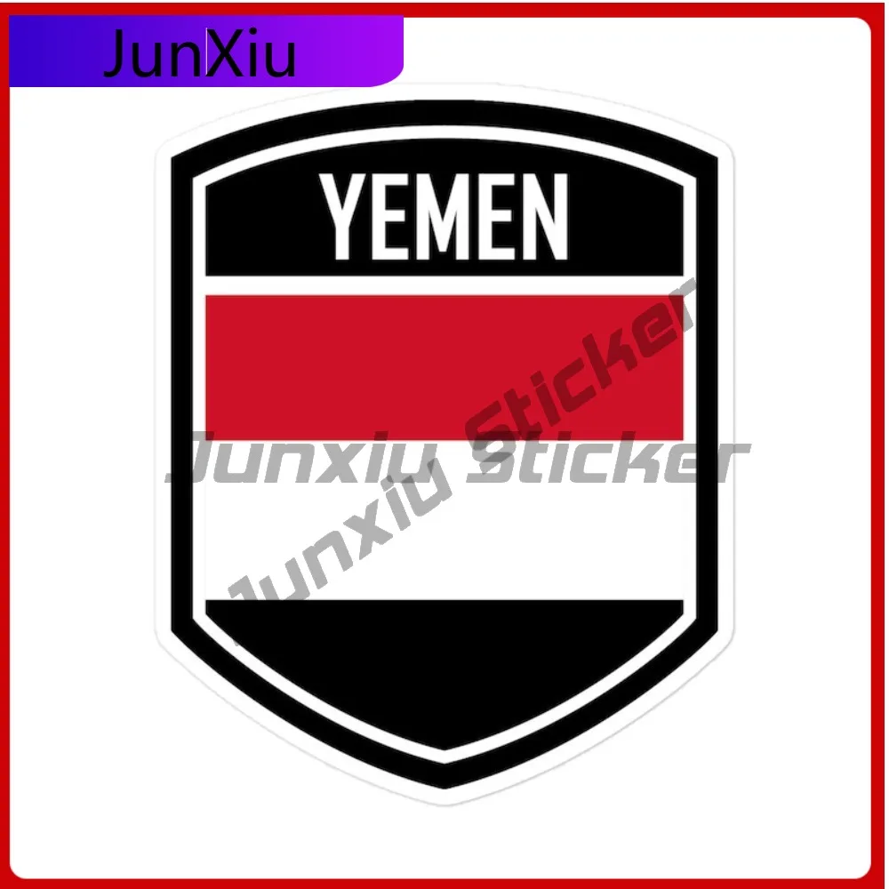 

Yemen Flag Emblem Custom Creative Strong Adhesive Stickers Durable Vinyl Waterproof Decal No Fade Print and All