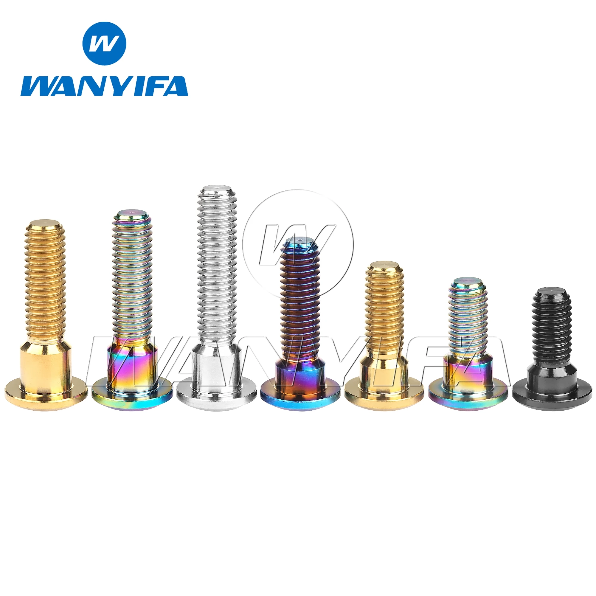 Wanyifa Titanium Ti M8x20 22 25 30 33 35 40mm Bolt Screws Hex Socket Head for Suzuki Yamaha Disc Brake Rotor Bolts