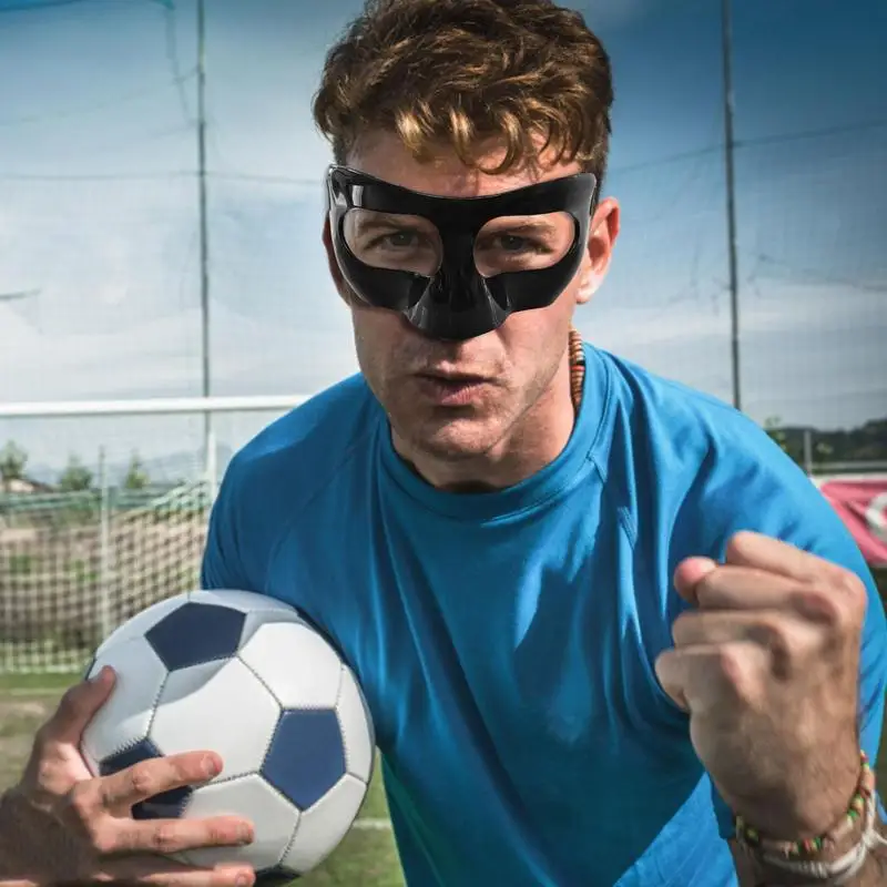Basketball Mask Durable Face Guard for Broken Nose Adults Basketball Nose Guard Face Mask for Football Soccer Sports Lightweight