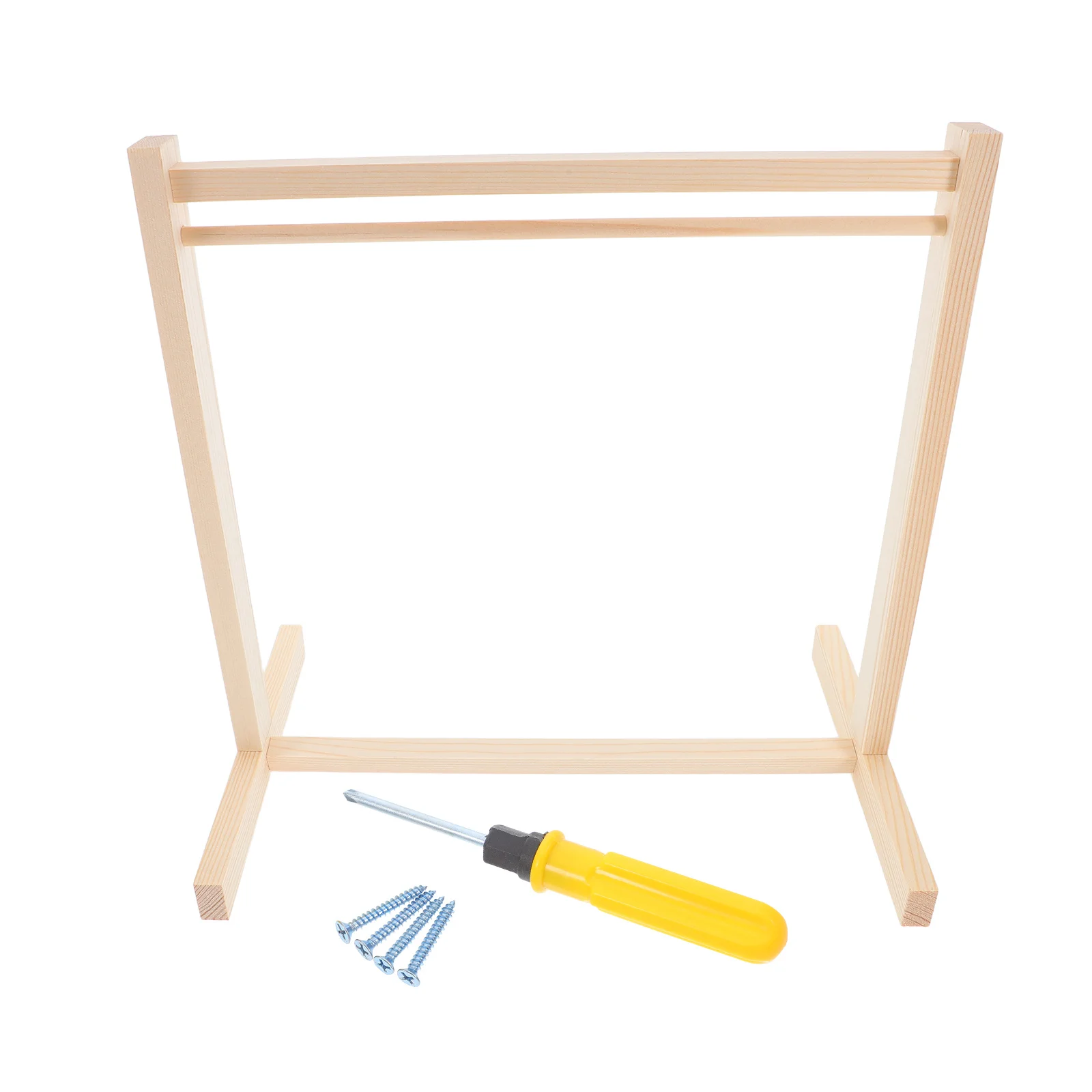 

1 set 1 Set Wooden Clothes Rack Miniature Clothing Display Stand For Dress Organizer Sturdy Garment Storage Kids Creativity