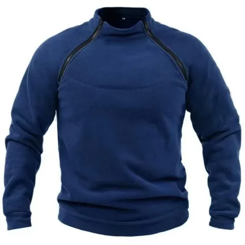 Imagen 2 del producto Chaqueta Polar táctica para exteriores para hombre, ropa de caza, jersey cálido con cremallera, abrigo a prueba de viento, suéter térmico para senderismo y acampada