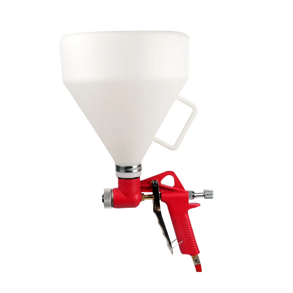 Pulverizador de revestimento de pote de plástico vermelho 6l, bico de aço inoxidável para pintura diy, ferramenta de reboco, aplicador multiuso de argamassa de cimento