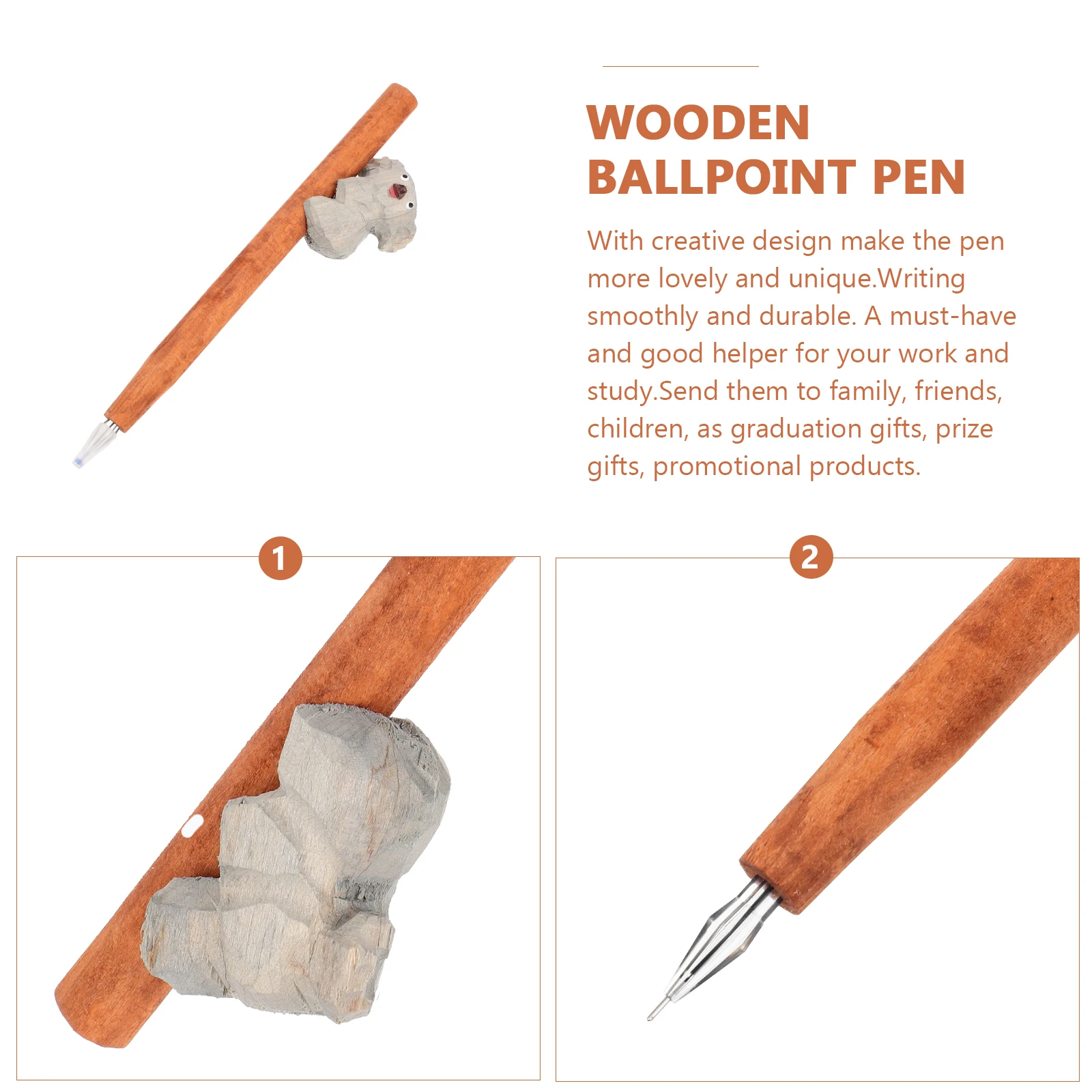 

Wooden Ballpoint Pens Sloth Carving Design Writing Painting Greeting Cards Crafting Doodling Scrapbook Handmade Gifts Student