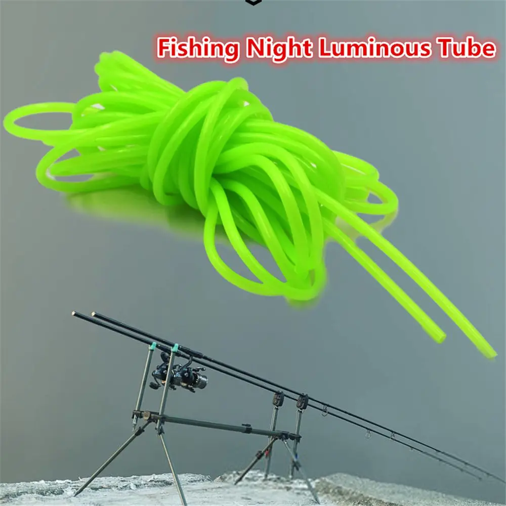 Soft Silicone Green Fishing Tools Deep Sea Night Luminous Rig Hook Hook Line Tube Line Accessories